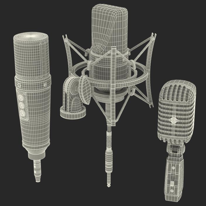 Studio Microphones Collection 3D model