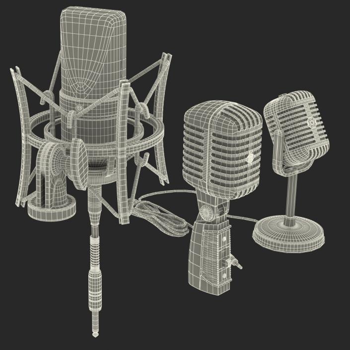 Studio Microphones Collection 3D model