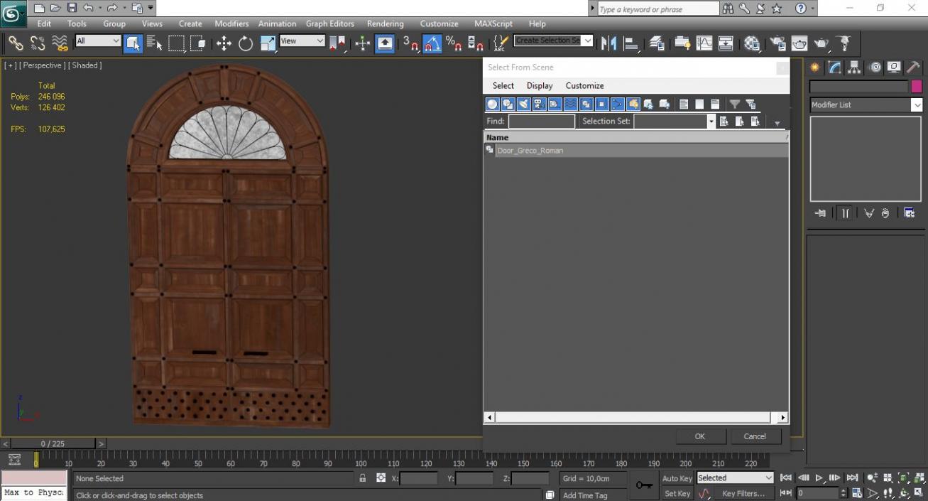 3D Door Greco Roman 2 model