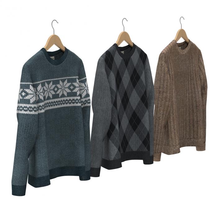 Sweaters on Hanger Collection 3D model