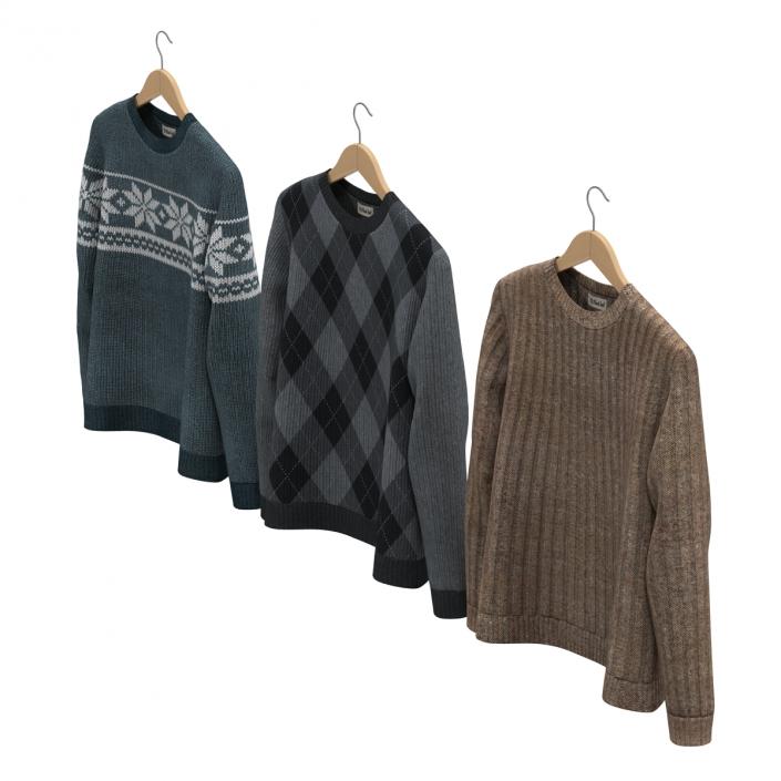 Sweaters on Hanger Collection 3D model