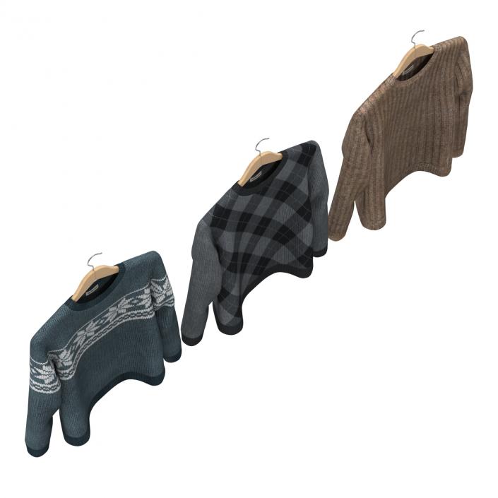 Sweaters on Hanger Collection 3D model