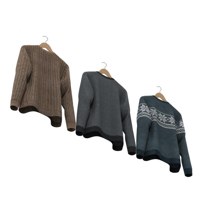 Sweaters on Hanger Collection 3D model