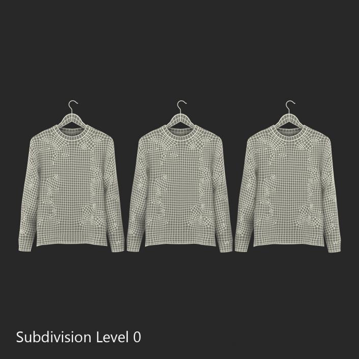 Sweaters on Hanger Collection 3D model