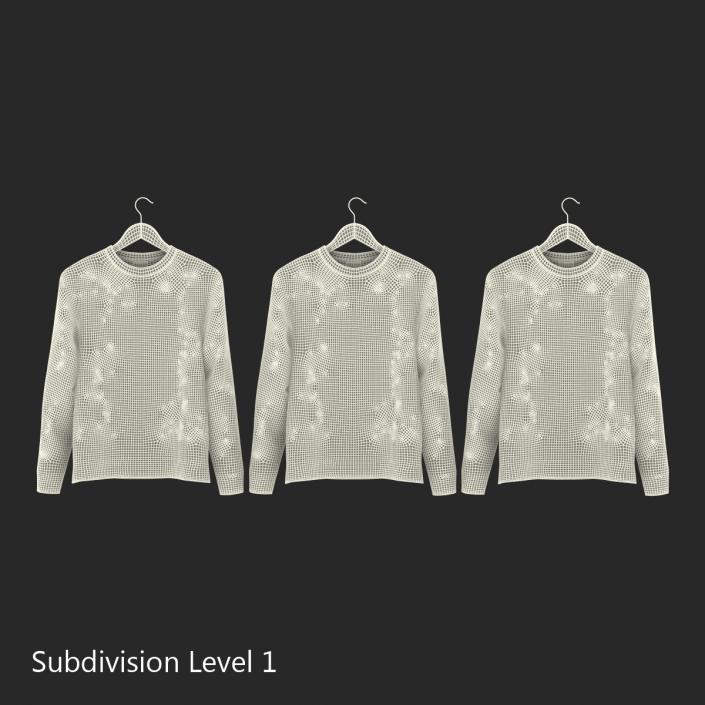 Sweaters on Hanger Collection 3D model