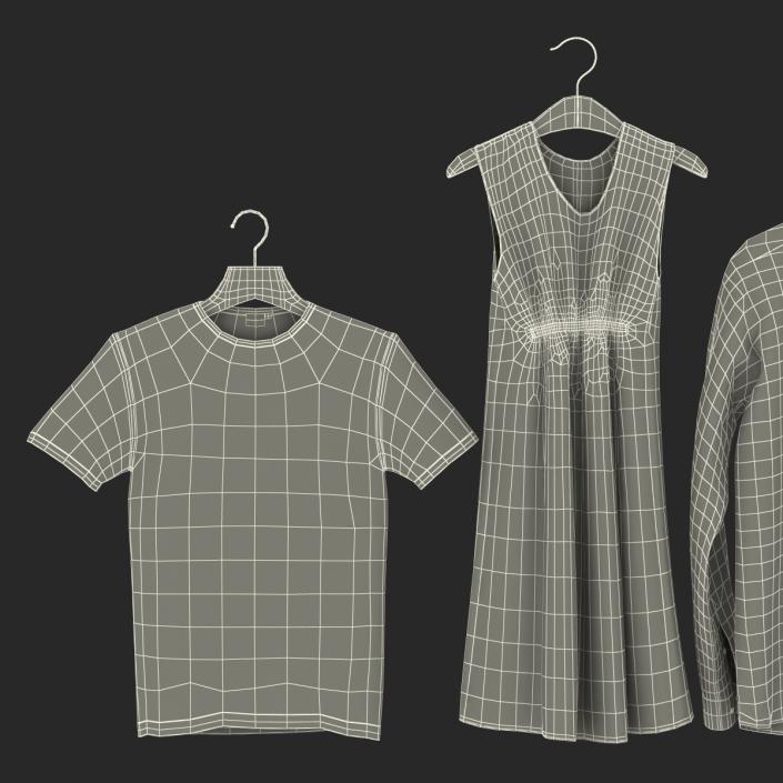 Clothes on Hangers Collection 3D model