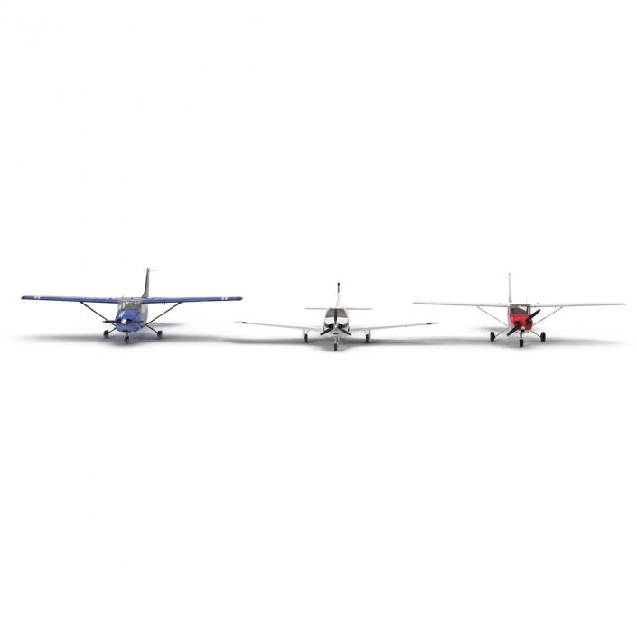 Private Airplanes Rigged Collection 2 3D