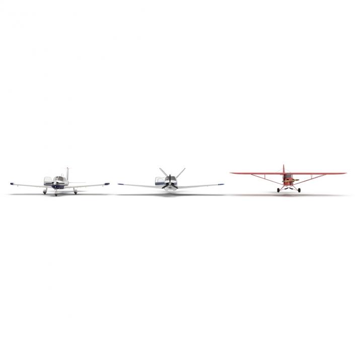 Private Airplanes Rigged Collection 2 3D