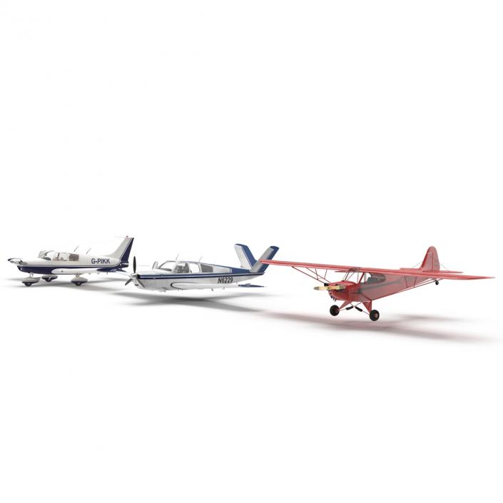 Private Airplanes Rigged Collection 2 3D