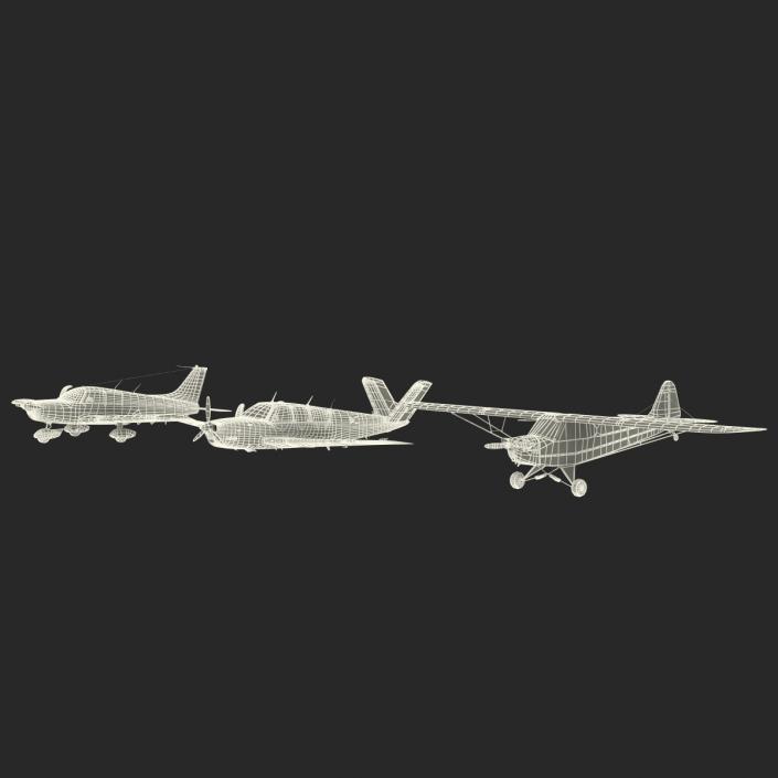 Private Airplanes Rigged Collection 2 3D