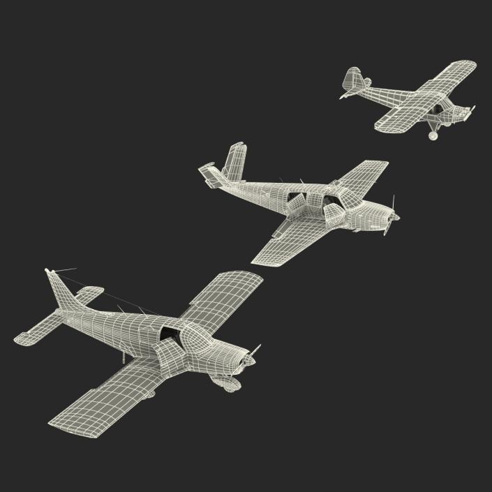 Private Airplanes Rigged Collection 2 3D