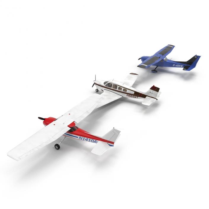 3D model Private Airplanes Collection 2