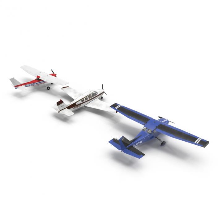 3D model Private Airplanes Collection 2