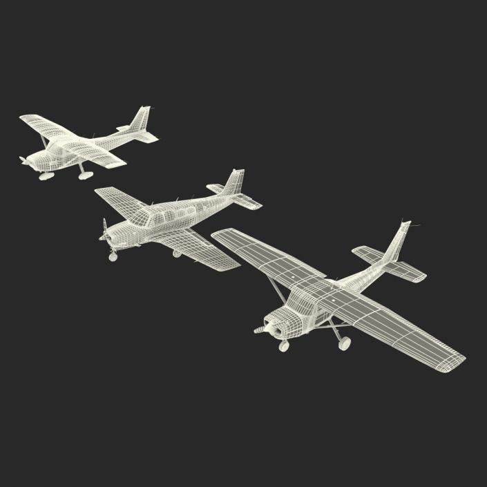 3D model Private Airplanes Collection 2