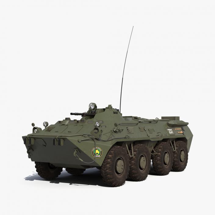 Amphibious Armoured Personnel Carrier BTR-80 3D model