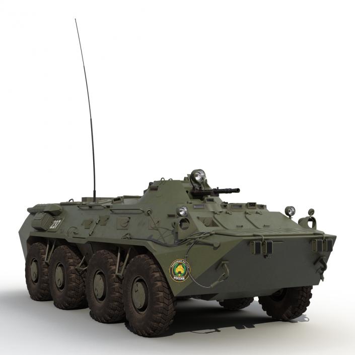 Amphibious Armoured Personnel Carrier BTR-80 3D model