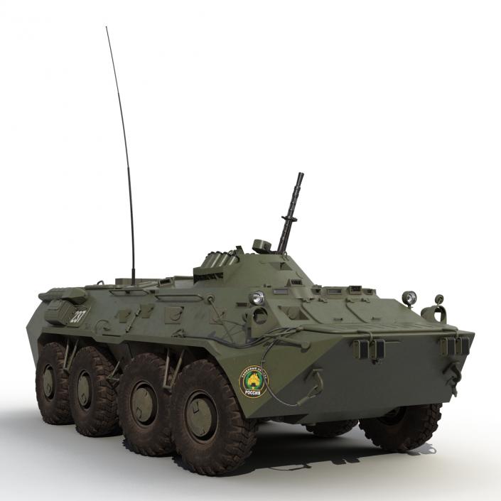 Amphibious Armoured Personnel Carrier BTR-80 3D model