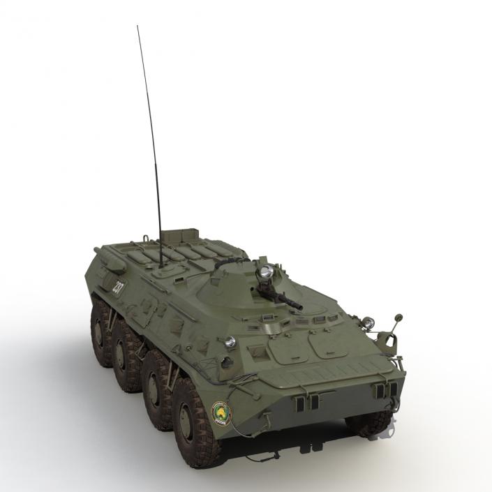 Amphibious Armoured Personnel Carrier BTR-80 3D model