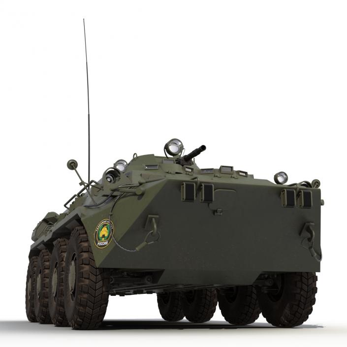 Amphibious Armoured Personnel Carrier BTR-80 3D model