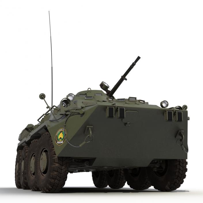 Amphibious Armoured Personnel Carrier BTR-80 3D model