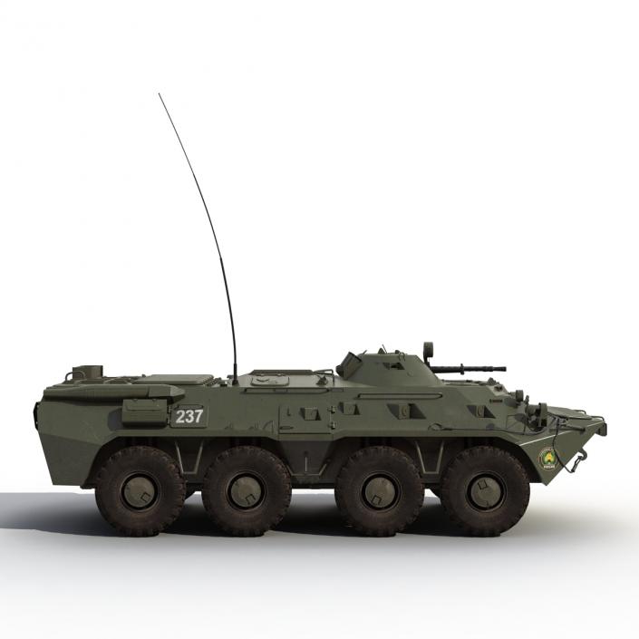 Amphibious Armoured Personnel Carrier BTR-80 3D model