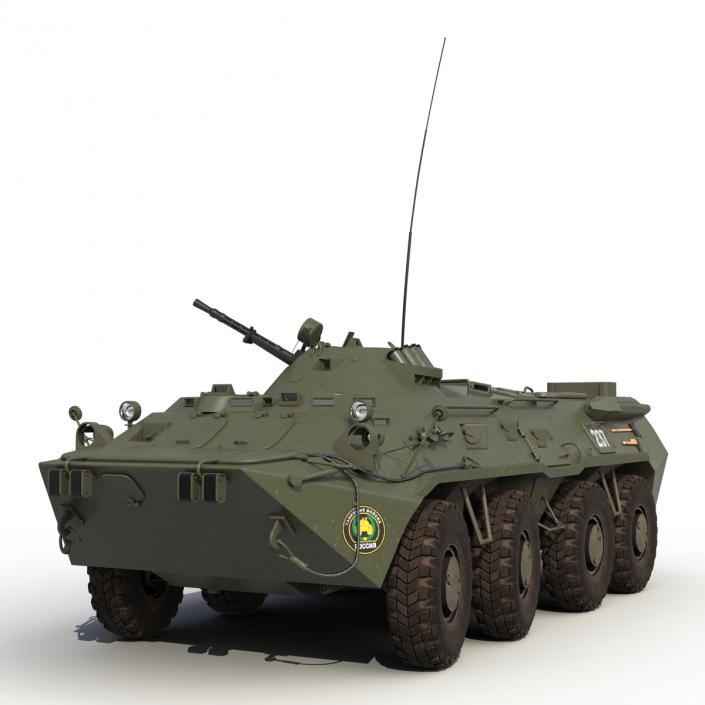 Amphibious Armoured Personnel Carrier BTR-80 3D model