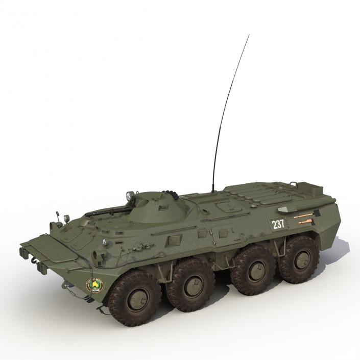 Amphibious Armoured Personnel Carrier BTR-80 3D model