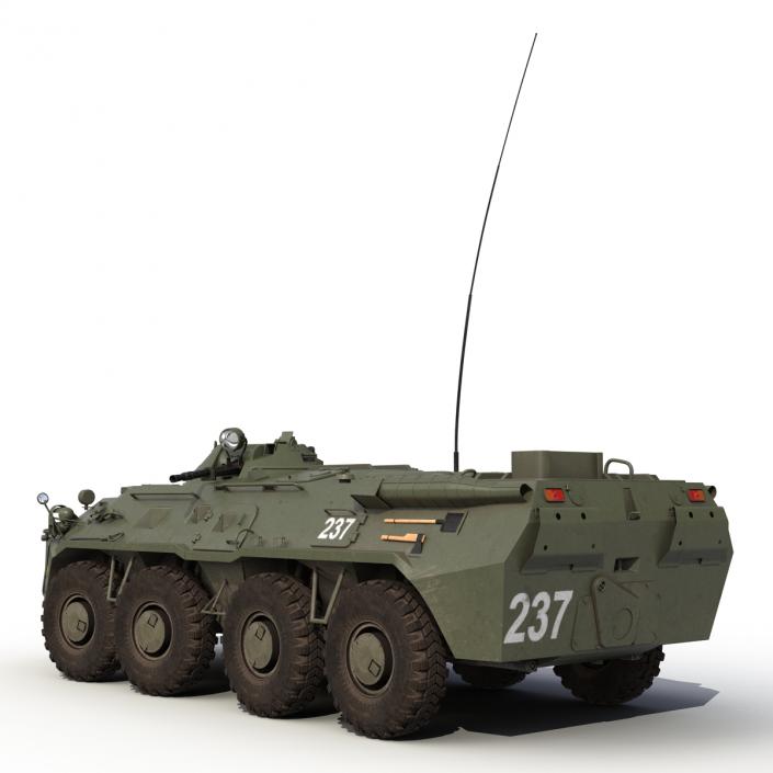 Amphibious Armoured Personnel Carrier BTR-80 3D model