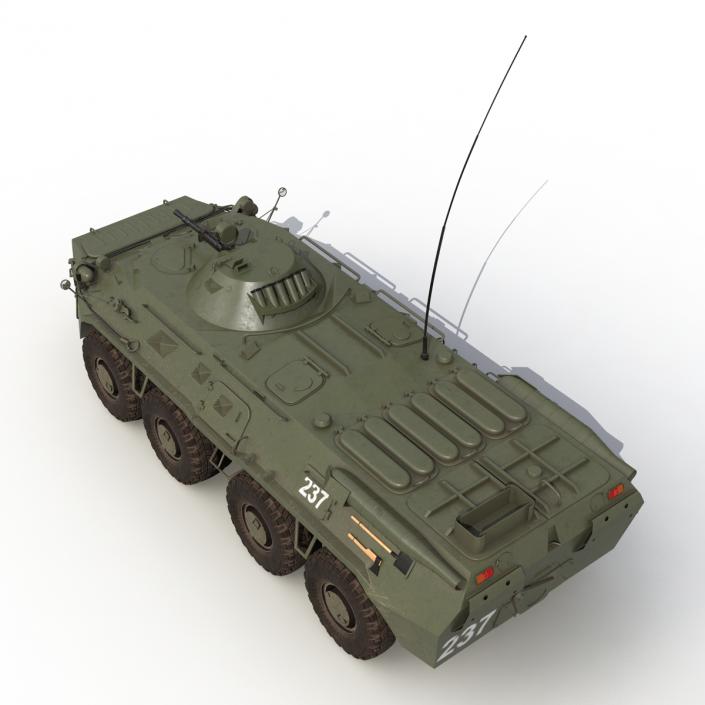 Amphibious Armoured Personnel Carrier BTR-80 3D model