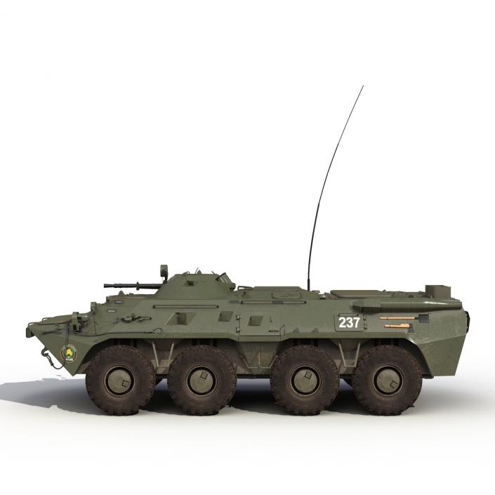 Amphibious Armoured Personnel Carrier BTR-80 3D model