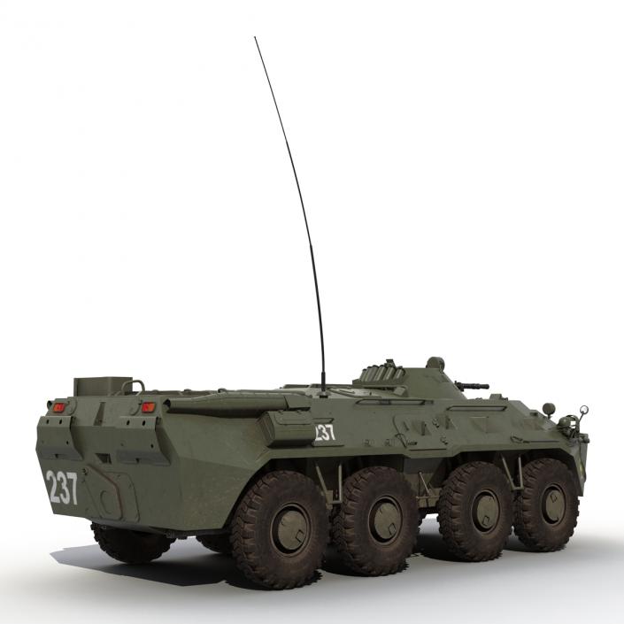 Amphibious Armoured Personnel Carrier BTR-80 3D model