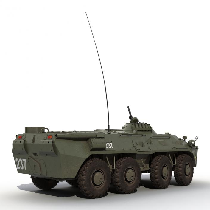 Amphibious Armoured Personnel Carrier BTR-80 3D model