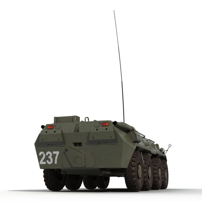 Amphibious Armoured Personnel Carrier BTR-80 3D model