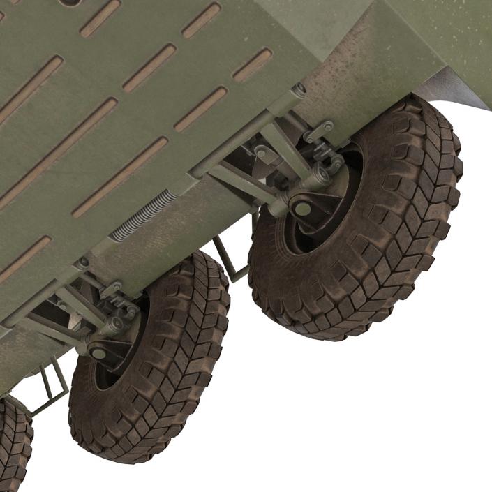 Amphibious Armoured Personnel Carrier BTR-80 3D model