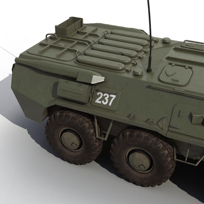 Amphibious Armoured Personnel Carrier BTR-80 3D model