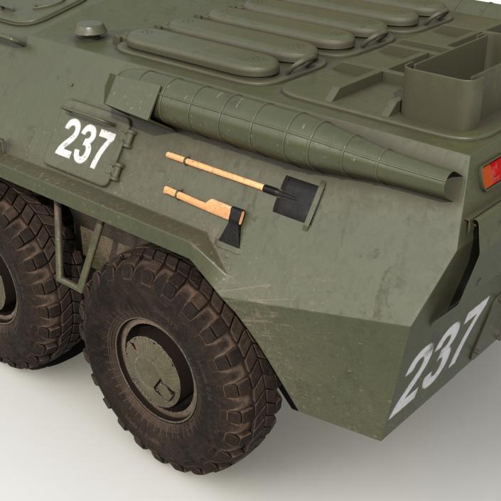 Amphibious Armoured Personnel Carrier BTR-80 3D model