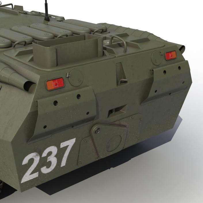 3D Amphibious Armoured Personnel Carrier BTR-80 Rigged