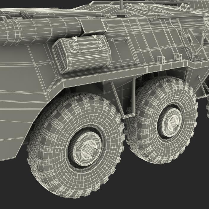 3D Amphibious Armoured Personnel Carrier BTR-80 Rigged