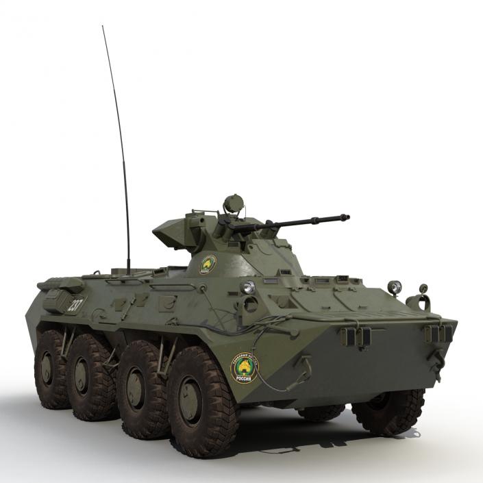 3D model Amphibious Armoured Personnel Carrier BTR 80A