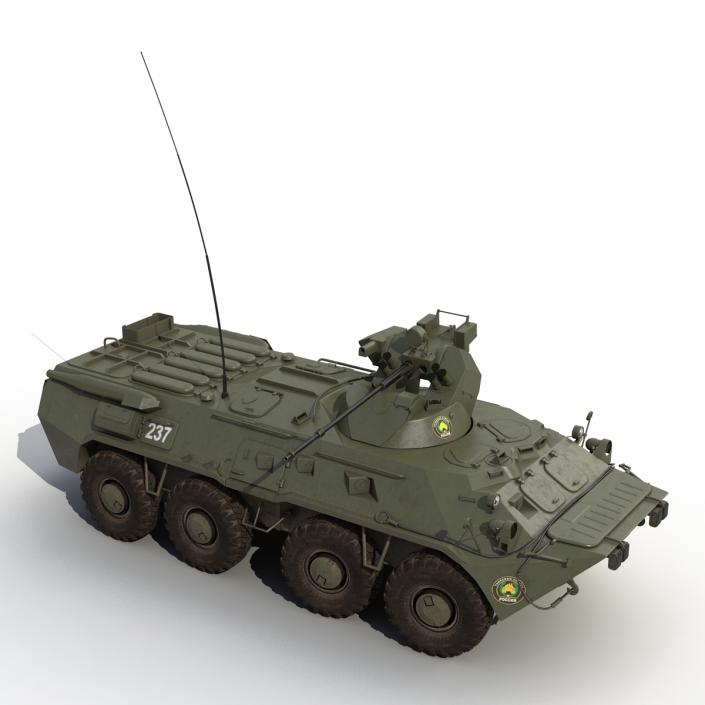 3D model Amphibious Armoured Personnel Carrier BTR 80A