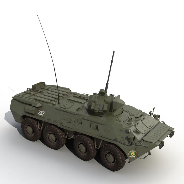 3D model Amphibious Armoured Personnel Carrier BTR 80A