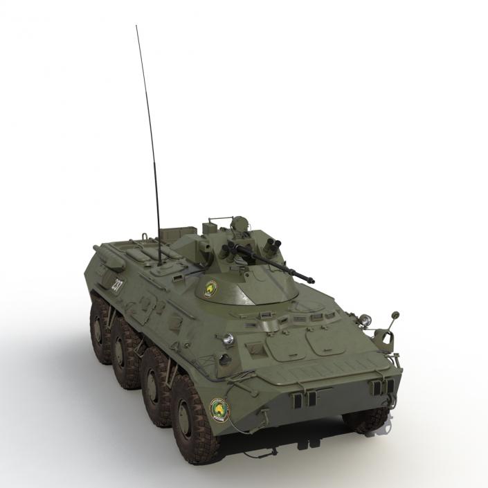 3D model Amphibious Armoured Personnel Carrier BTR 80A