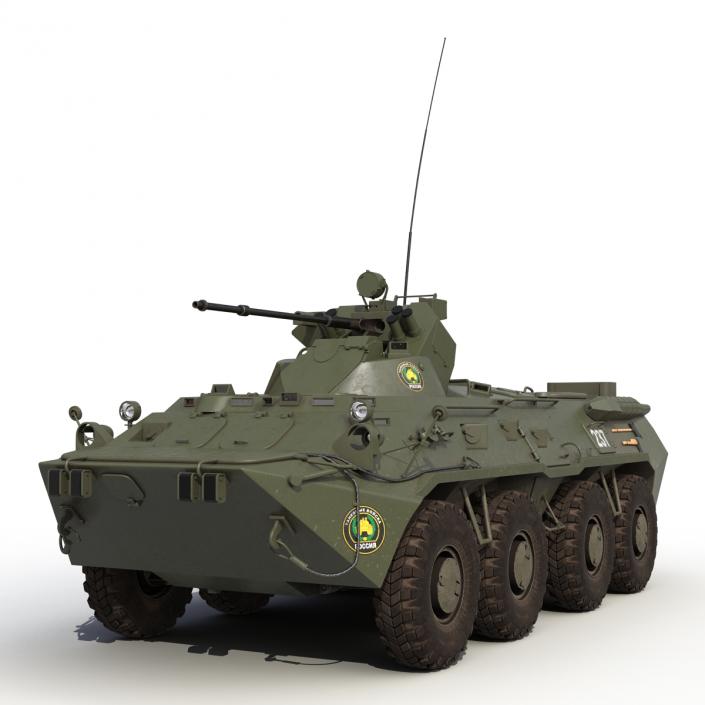 3D model Amphibious Armoured Personnel Carrier BTR 80A