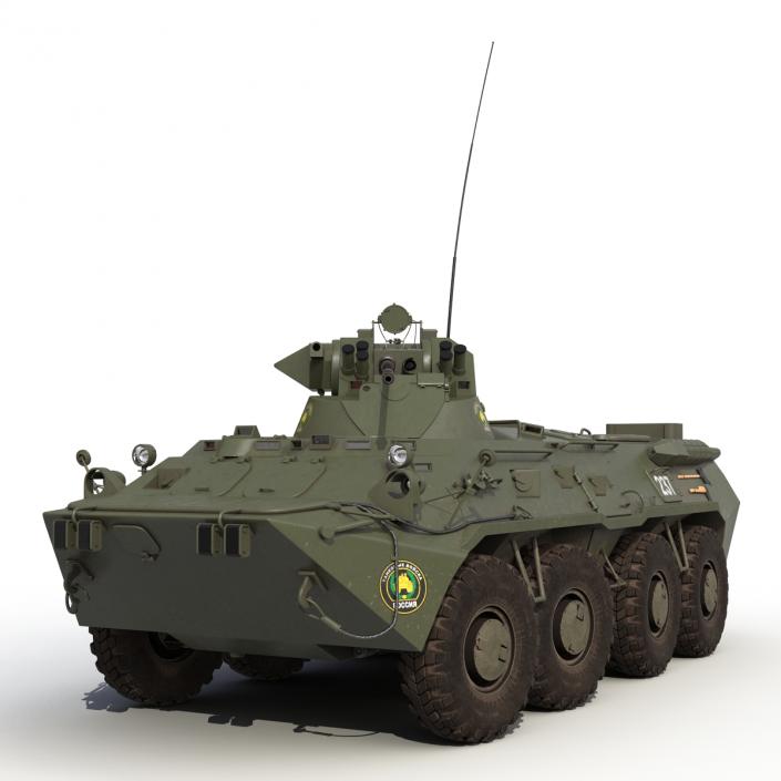 3D model Amphibious Armoured Personnel Carrier BTR 80A