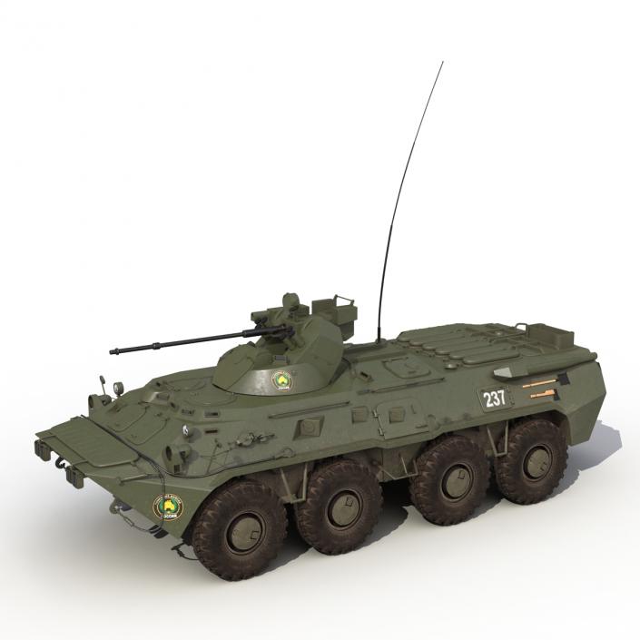 3D model Amphibious Armoured Personnel Carrier BTR 80A