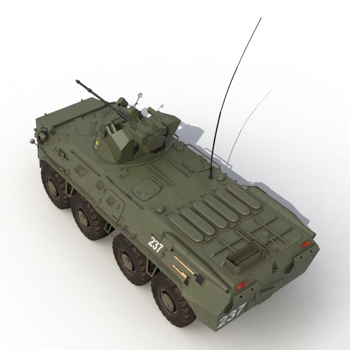 3D model Amphibious Armoured Personnel Carrier BTR 80A