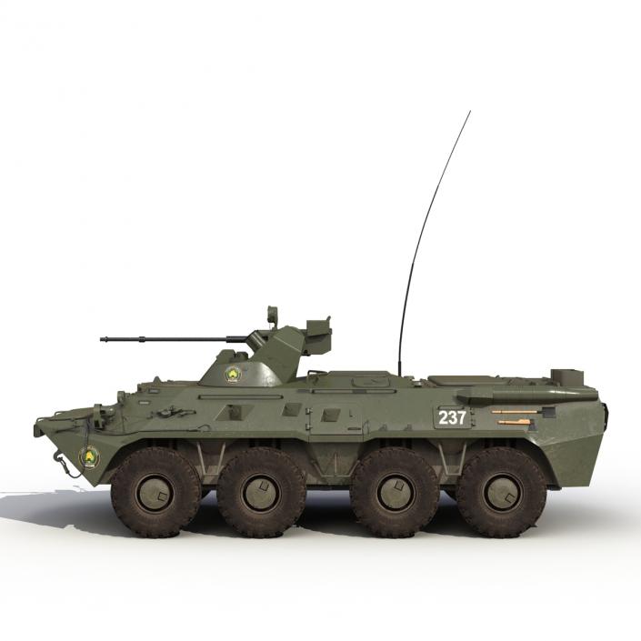 3D model Amphibious Armoured Personnel Carrier BTR 80A