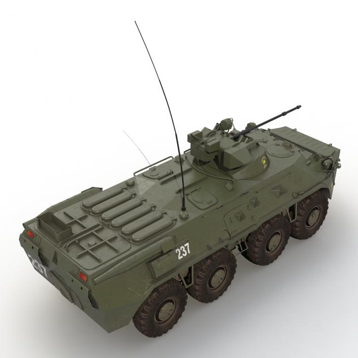 3D model Amphibious Armoured Personnel Carrier BTR 80A