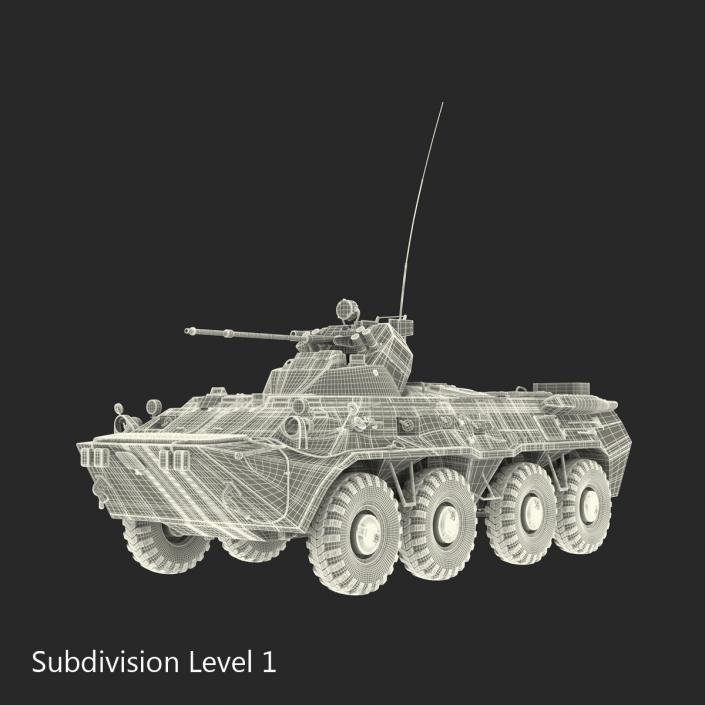 3D model Amphibious Armoured Personnel Carrier BTR 80A