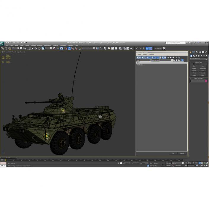 3D model Amphibious Armoured Personnel Carrier BTR 80A